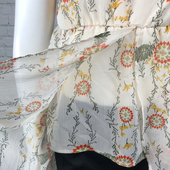 Maurices Ivory Floral Sheer Tunic Tank Top Plus Sz - Picture 6 of 7